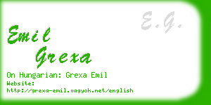 emil grexa business card